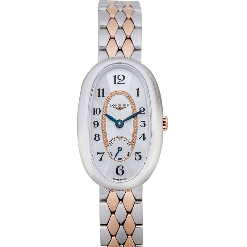 Longines Symphonette 21.90 X 34.00?mm White Mother of Pearl Dial in Stainless steel with 18 karat pink gold crown L23065837