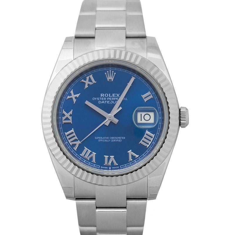 Datejust 41 mm Blue Dial in Stainless Steel, White Gold 126334-0025