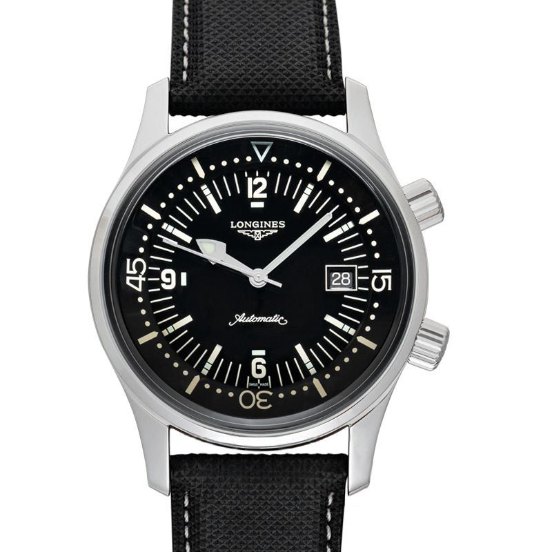 Longines Heritage ? 42.00?mm Black lacquered polished Dial in Stainless Steel L37744509