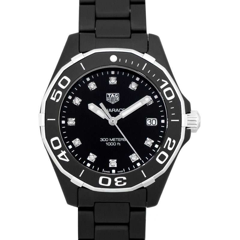 Aquaracer 35mm Black Dial in Ceramic WAY1397.BH0743