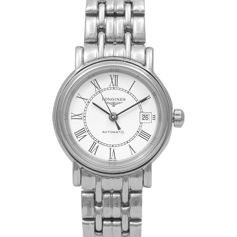 Montre Pr?sence 25,50 mm en acier inoxydable avec cadran blanc L43214116