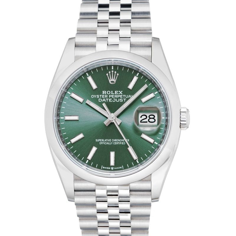 Datejust 36 mm Green Dial in Stainless Steel 126200-0023