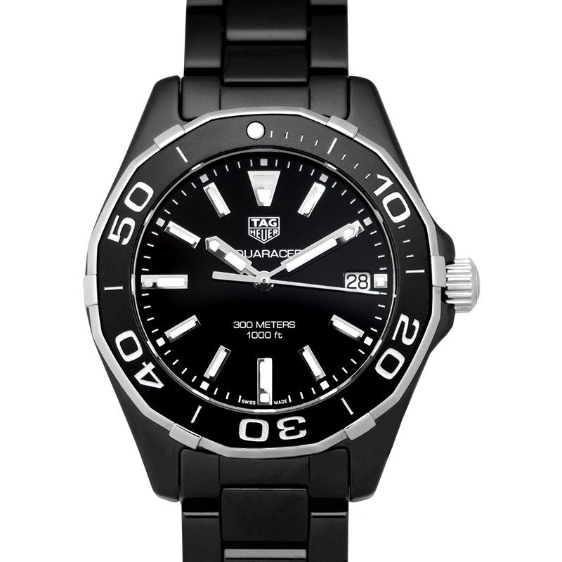 Aquaracer 35mm Black Dial in Ceramic WAY1390.BH0716