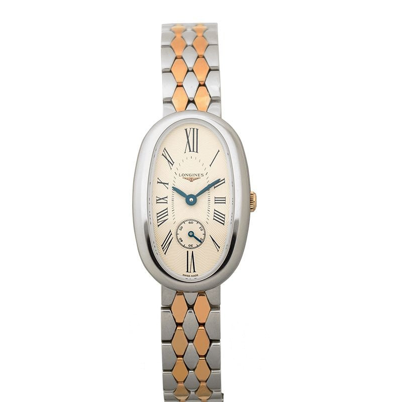 Longines Symphonette 21.90 X 34.00?mm Silver "flinqu?" Dial in Stainless steel with 18 karat pink gold crown L23065717