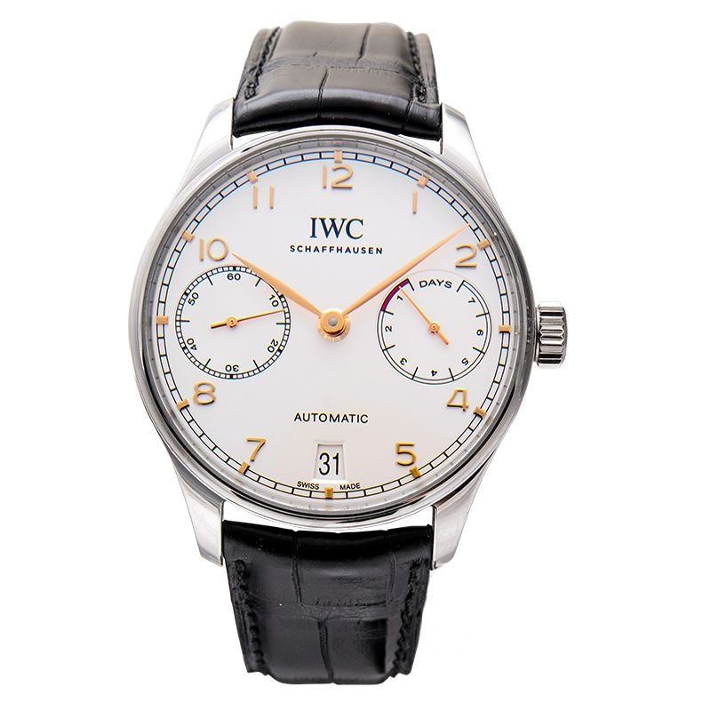 Portugieser 42.3 mm Silver Dial in Stainless Steel IW5007-04