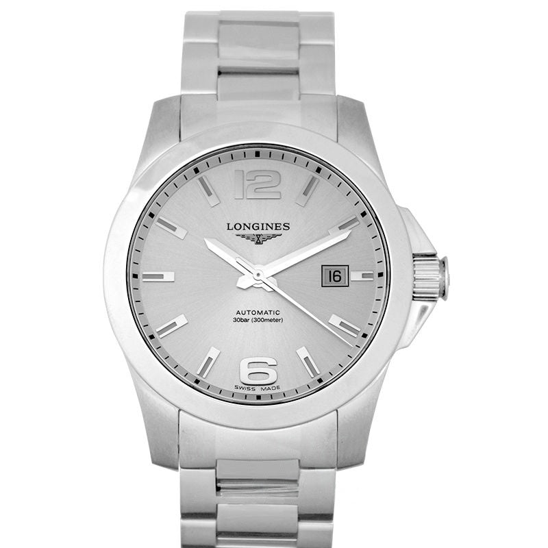Longines Conquest 41 mm Silver Dial in Stainless Steel L37774766