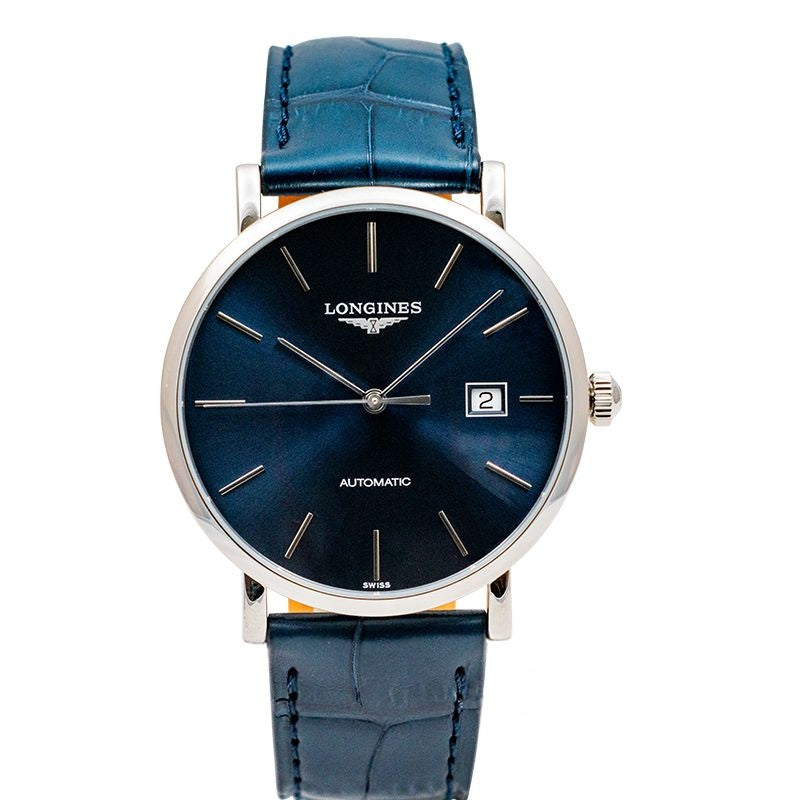 Montre Longines Elegant Collection 39 mm, cadran bleu, acier inoxydable L49104922