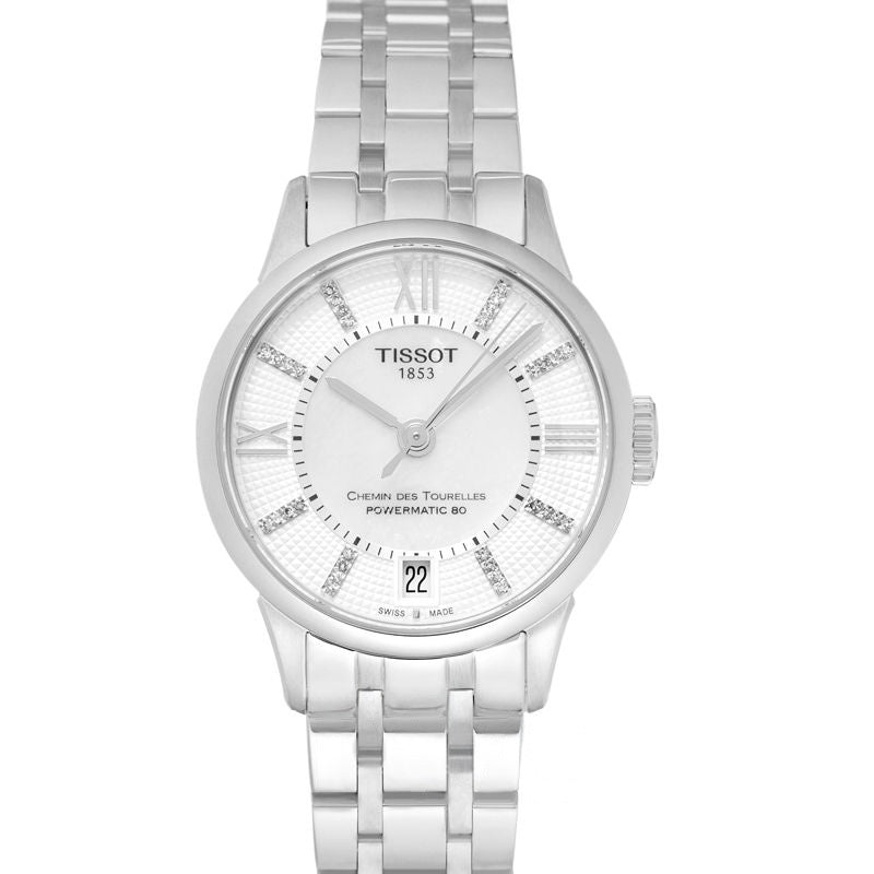 T-Classic 32 mm White Mother of Pearl Dial in Stainless Steel T099.207.11.116.00