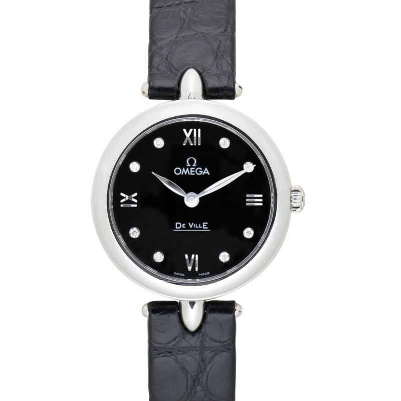 De Ville 27.4 mm Black Dial in Stainless Steel 424.13.27.60.51.001