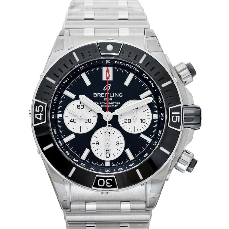 Chronomat 44 mm Black Dial in Stainless Steel AB0136251B1A1