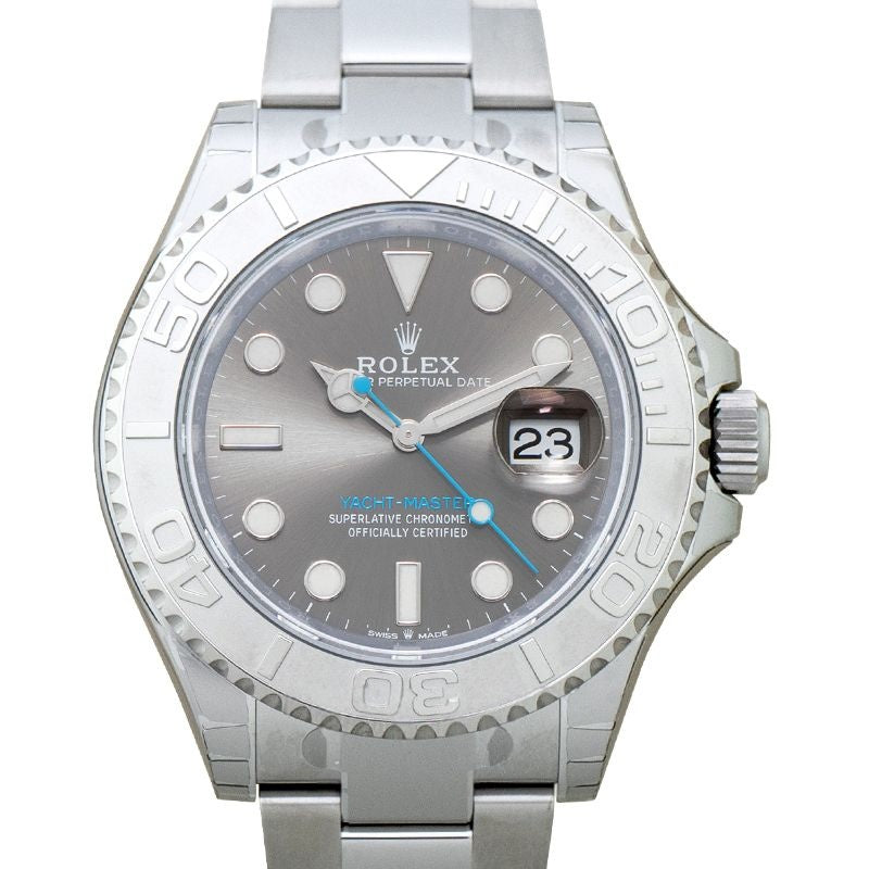 Yacht Master 40 mm Rhodium Dial in Stainless Steel, Platinum 126622 dark grey