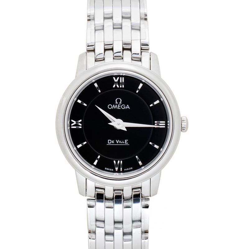 De Ville 27.4 mm Black Dial in Stainless Steel 424.10.27.60.01.001