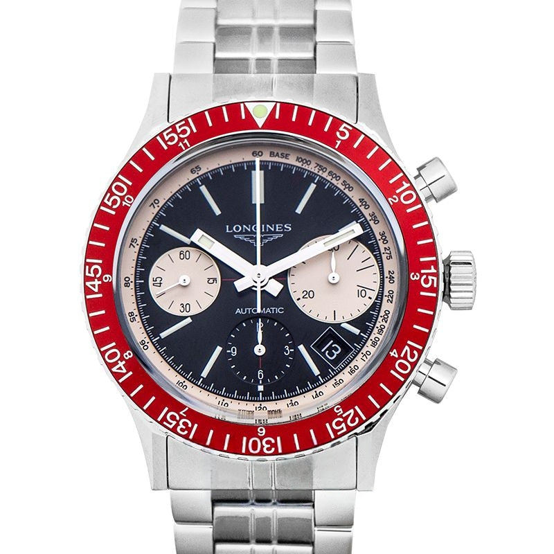 Longines Heritage 42 mm Black dial Dial in Steel L28084526