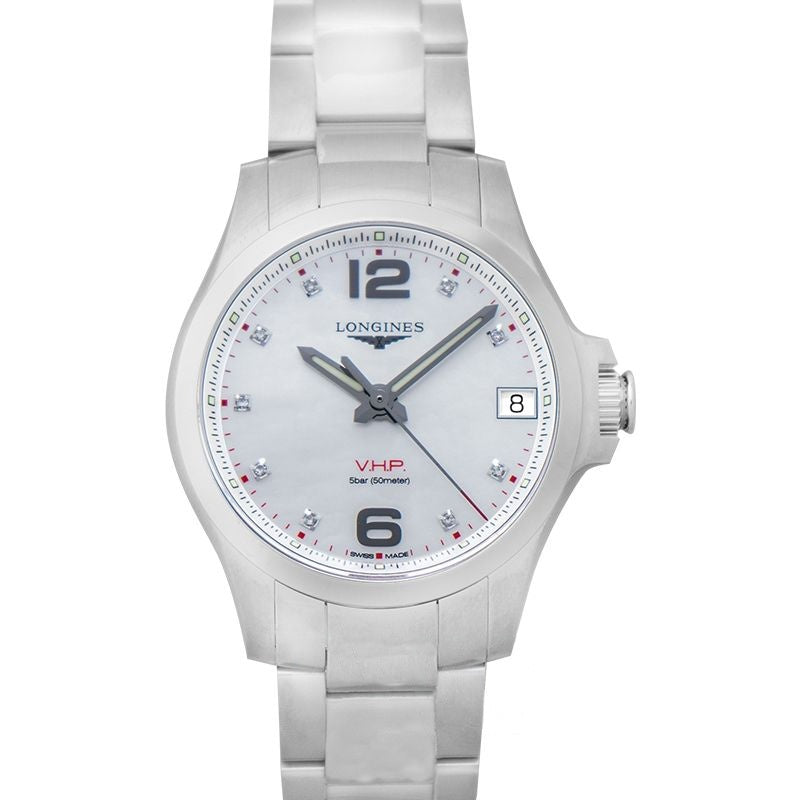 Longines Conquest ? 36.00?mm White mother-of-pearl Dial in Stainless Steel L33164876