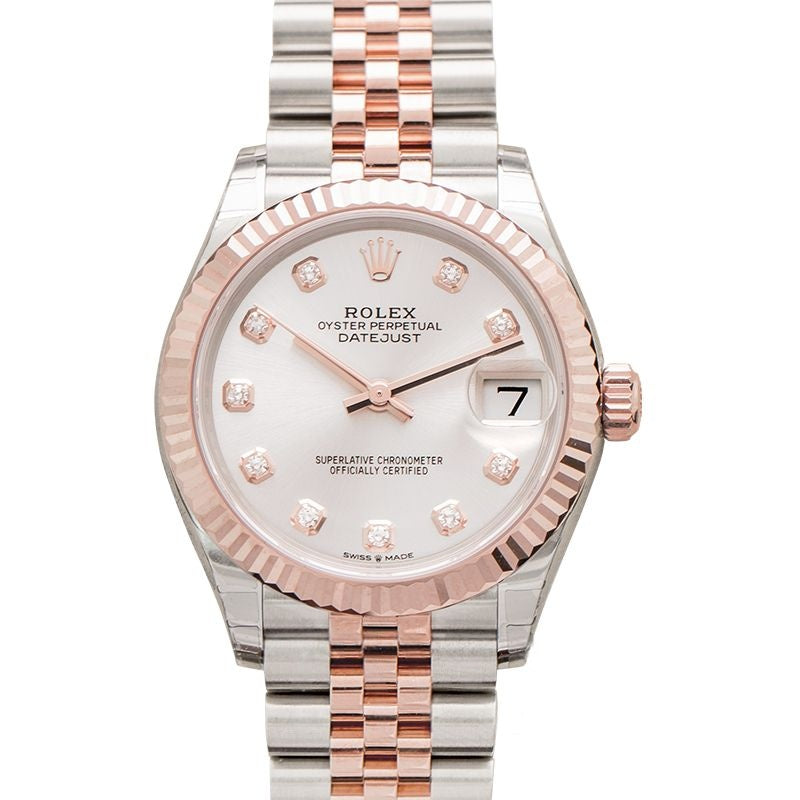 Datejust 31 mm Silver Dial in Stainless Steel, Everose Gold 278271-0016