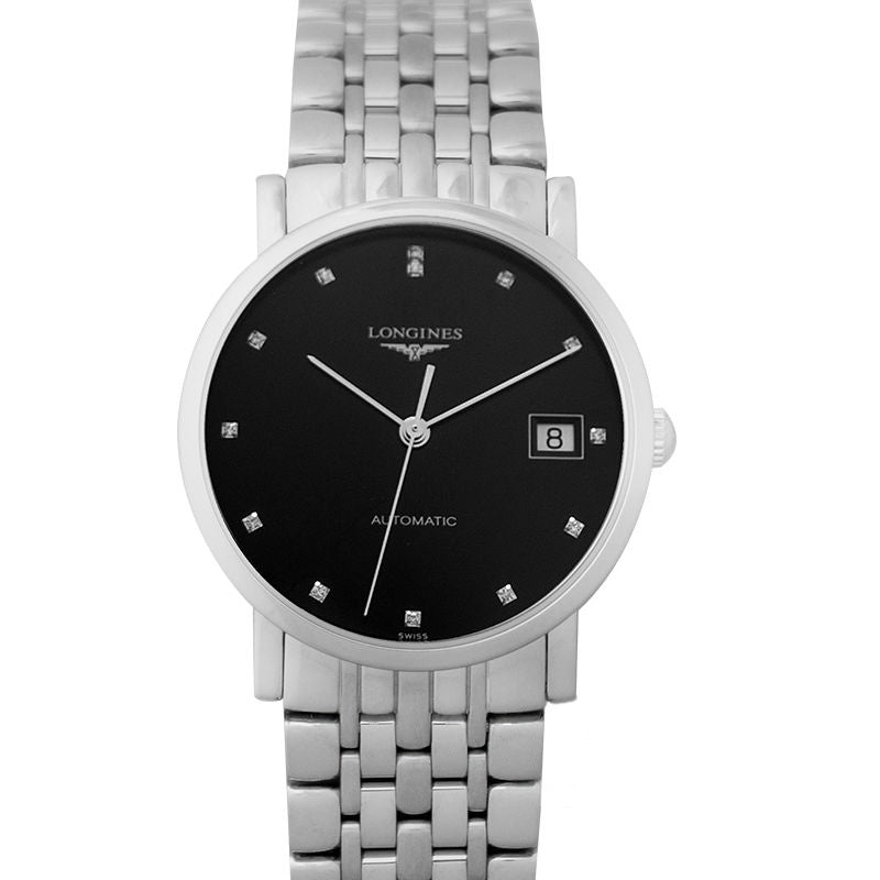 The Longines Elegant Collection 34.50 mm Black Dial in Stainless Steel L48094576