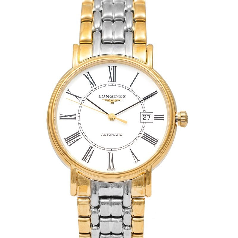 Pr?sence 41 mm Black Dial in Stainless Steel, yellow PVD coating L49212117