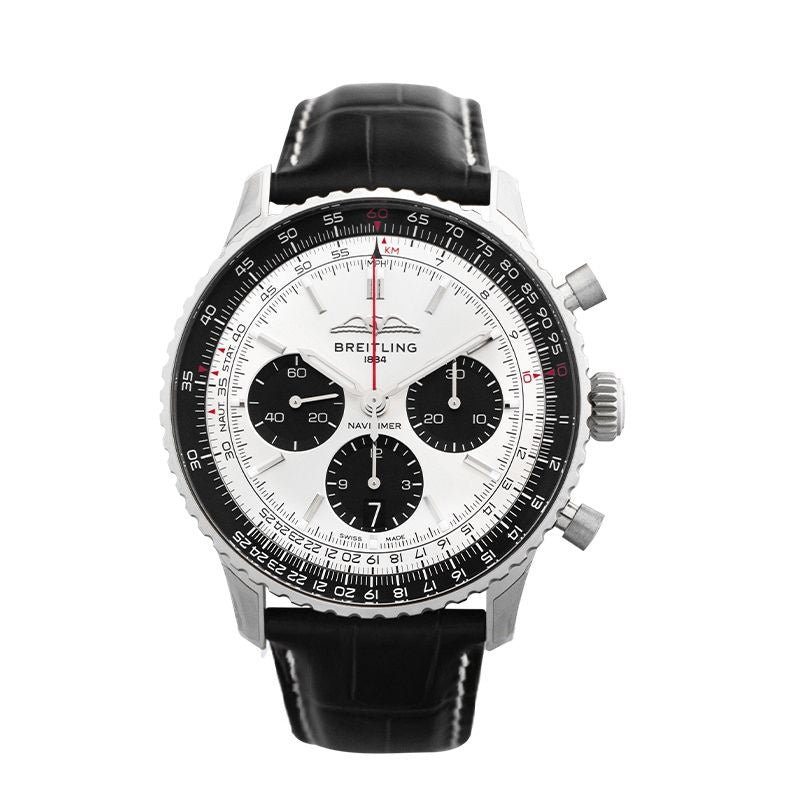 Navitimer 43 mm Silver Dial in Stainless Steel AB0138241G1P1