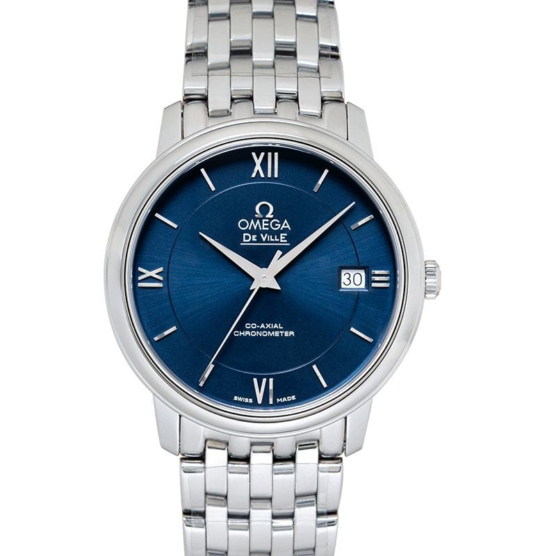 De Ville 36.8 mm Blue Dial in Steel 424.10.37.20.03.001