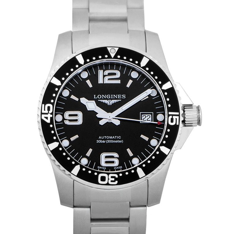 Montre HydroConquest 41 mm, cadran noir, acier inoxydable L37424566