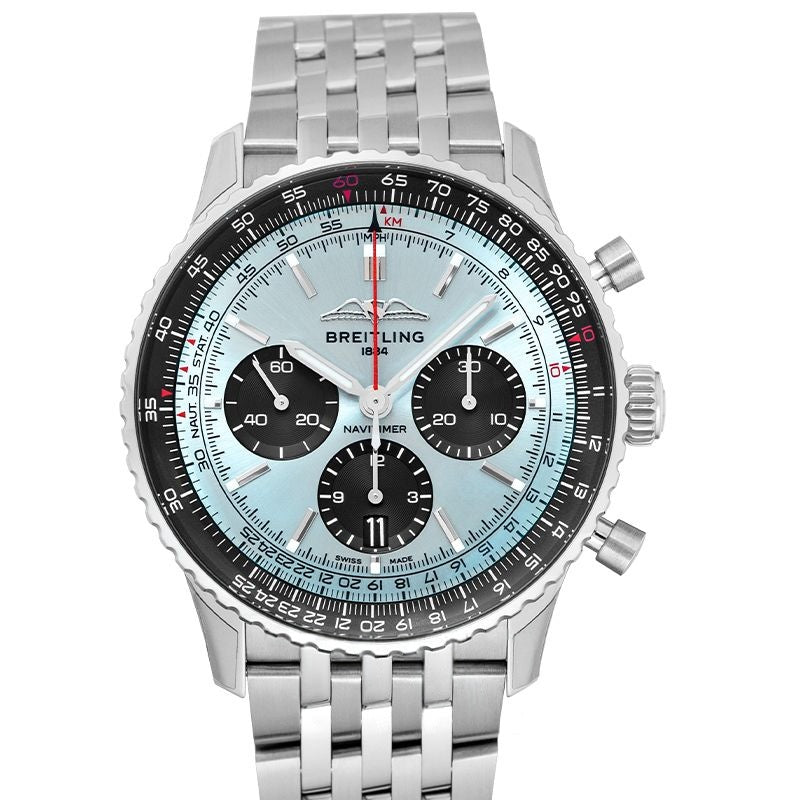 Navitimer 43 mm Blue Dial in Stainless Steel AB0138241C1A1