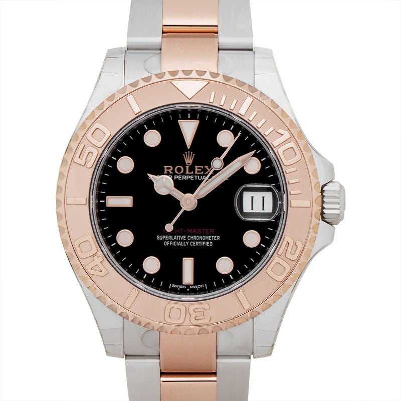 Yacht Master 37 mm Black Dial in Stainless Steel, Everose Gold 268621