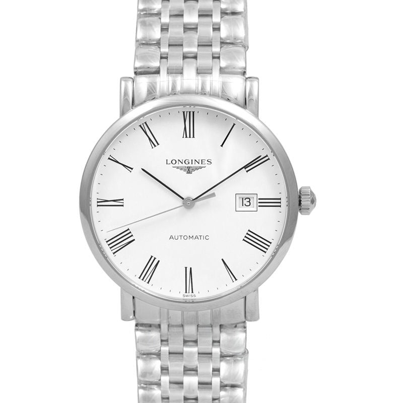 The Longines Elegant Collection 39 mm White Dial in Stainless Steel L49104116