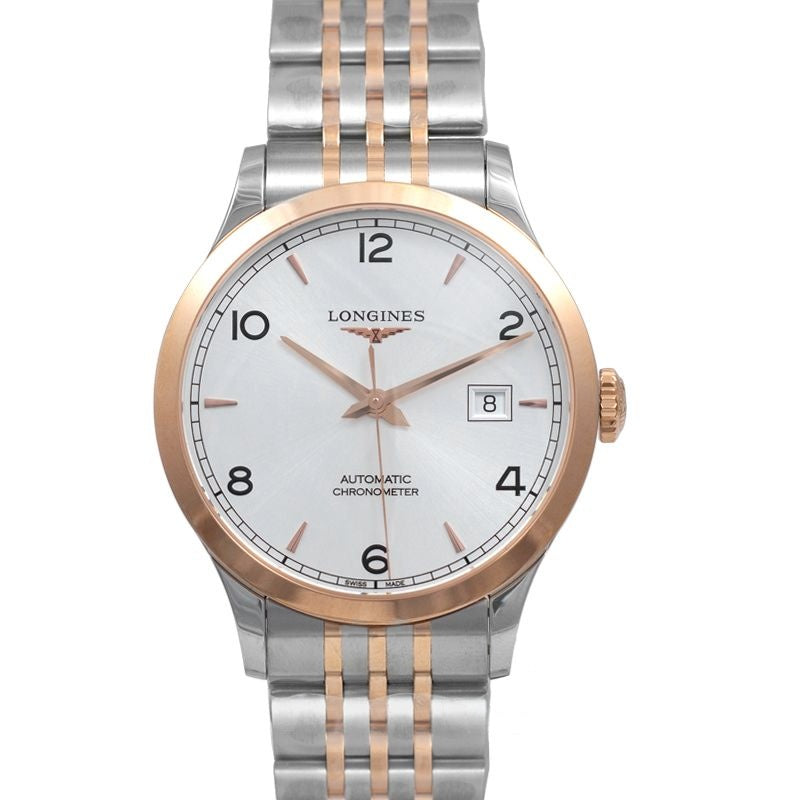 Record ? 40.00?mm Sunray silver Dial in Stainless Steel, 18 karat pink gold cap 200 L28215767