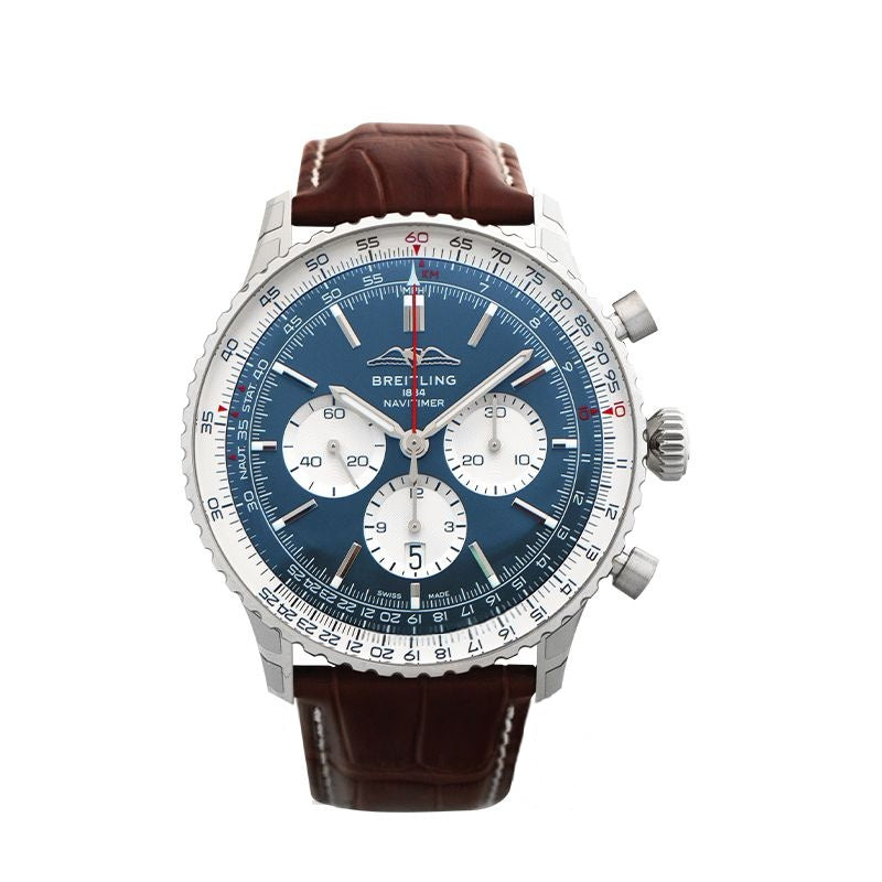 Navitimer 46 mm Blue Dial in Stainless Steel AB0137211C1P1