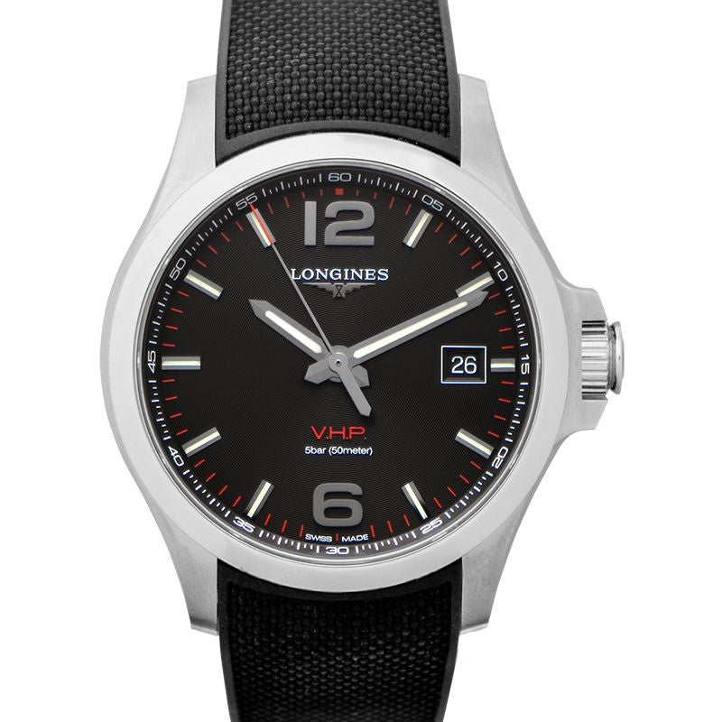 Longines Conquest 43 mm Black Dial in Stainless Steel L37264569