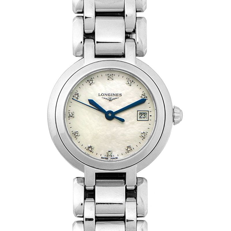 Longines PrimaLuna 26.5mm White Mother of Pearl Dial in Stainless Steel L81104876