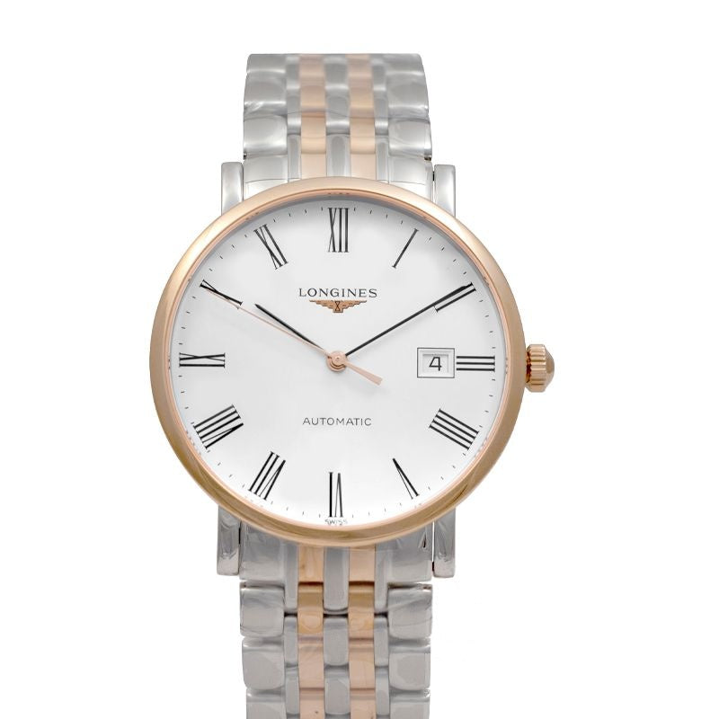 The Longines Elegant Collection 39 mm White Dial in Stainless Steel L49105117