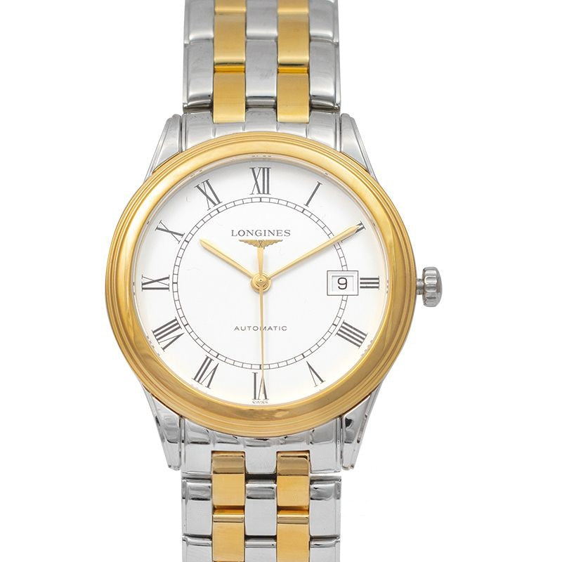 Flagship ? 38.50?mm White matt Dial in Stainless Steel, yellow PVD coating L49743217
