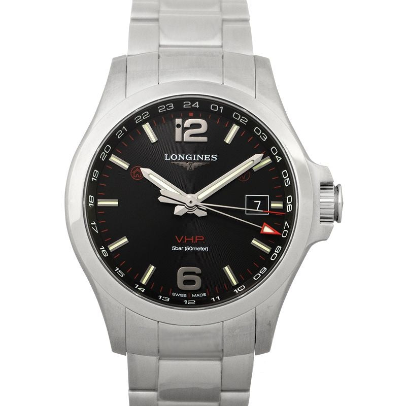 Longines Conquest ? 43.00?mm Black carved Dial in Stainless Steel L37284566