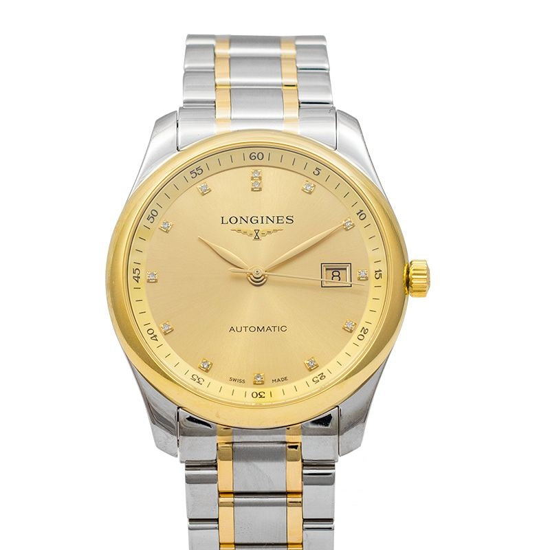 The Longines Master Collection - Cadran doré de 40,00 mm en acier inoxydable, capuchon en or jaune 18 carats 200 L27935377