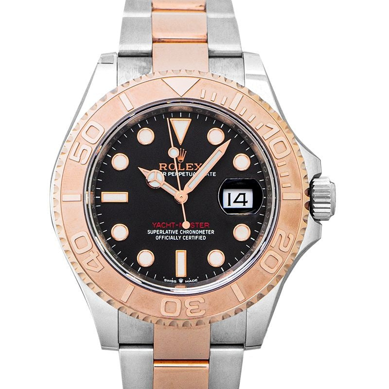 Yacht Master 40 mm Black Dial in Stainless Steel, Everose Gold 126621-0002