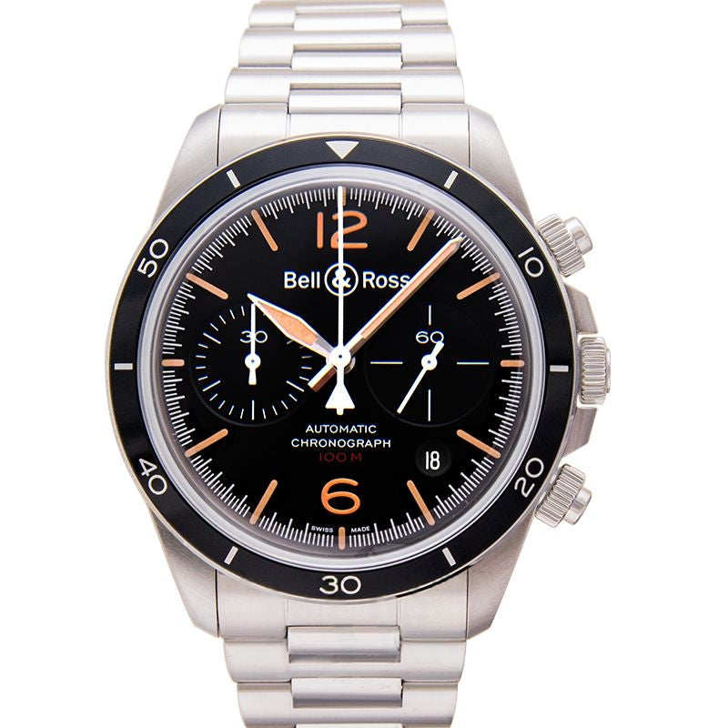 Vintage 41 mm Black Dial in Stainless Steel BRV294-HER-ST/SST