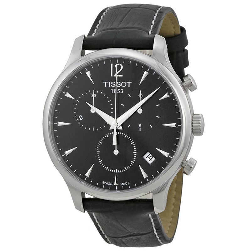 T-Classic 42 mm Black Dial in Stainless Steel T063.617.16.057.00
