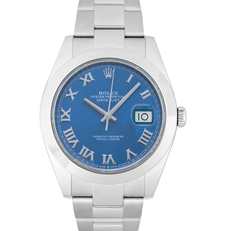 Datejust 41 mm Blue Dial in Stainless Steel 126300-0017
