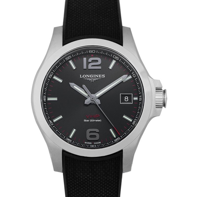 Longines Conquest 41 mm Black Dial in Stainless Steel L37164569
