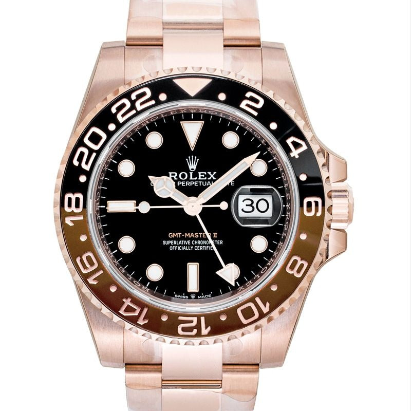 GMT Master II 40.00 mm Black Dial in Everose Gold 126715chnr