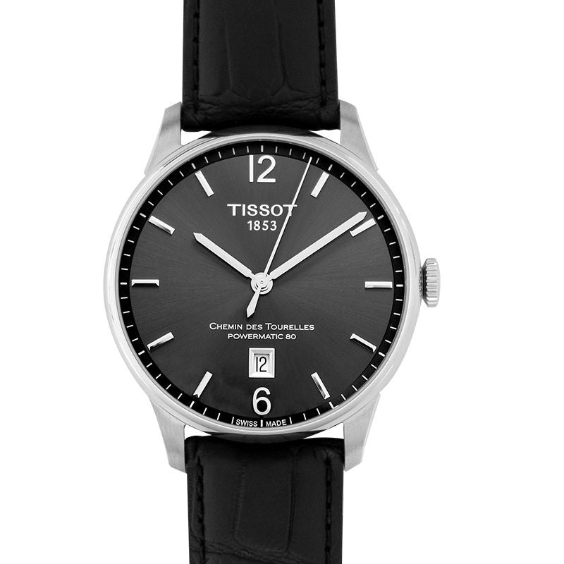T-Classic 42 mm Black Dial in Stainless Steel T099.407.16.447.00