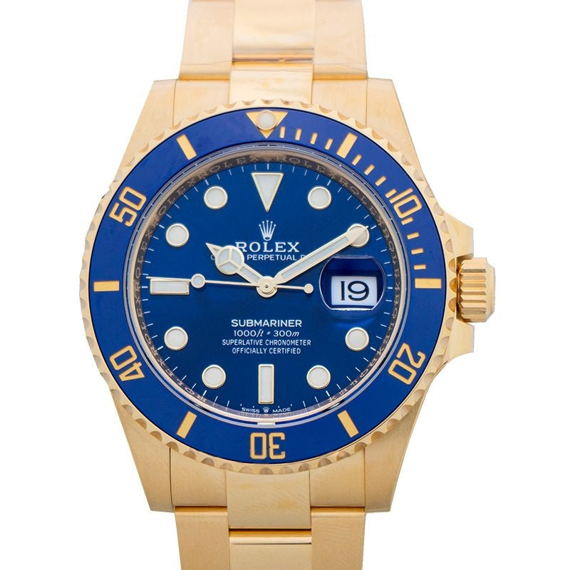 Submariner 41 mm Blue Dial in 18k Yellow Gold 126618LB-0002