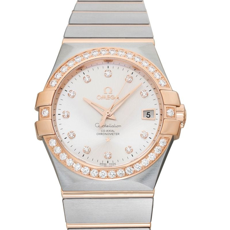 Constellation 35 mm Silver Dial in Stainless Steel, 18kt Rose Gold 123.25.35.20.52.001