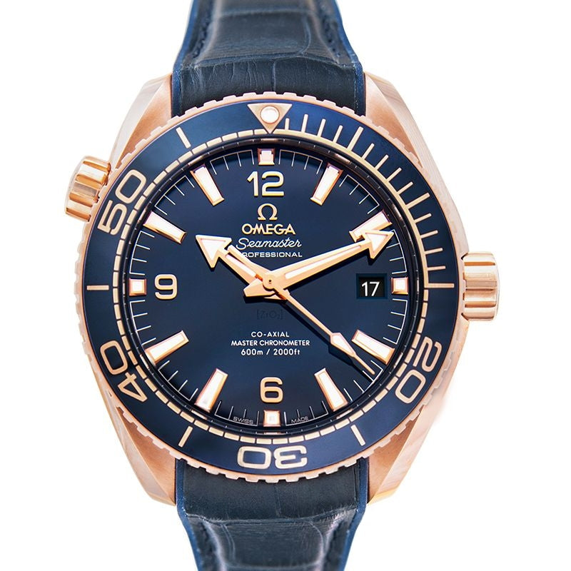 Seamaster 43.5 mm Blue Dial in Sedna Gold 215.63.44.21.03.001