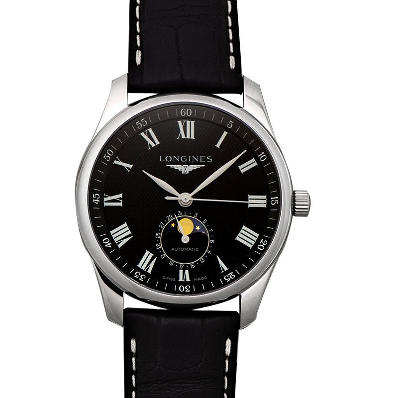 Montre Longines Master Collection - Cadran noir « grain d'orge » de 40 mm en acier inoxydable L29094517