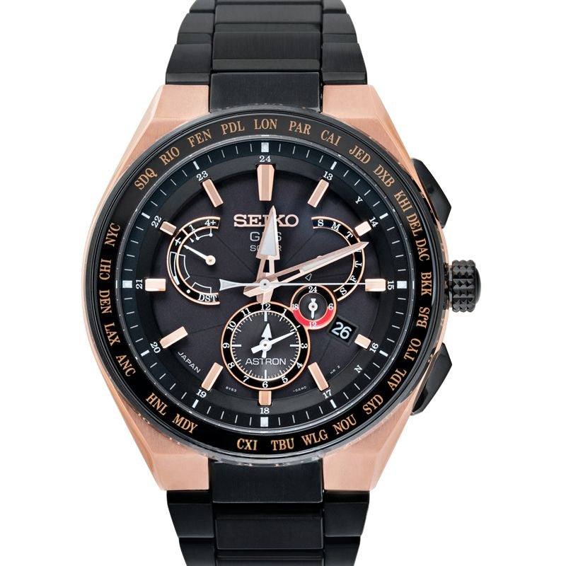 Astron 46.1mm Black Dial in Ceramic, Titanium SBXB126