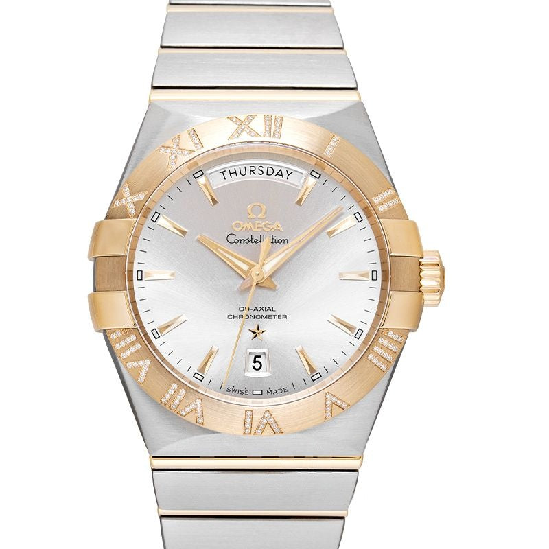 Constellation 38 mm Silver-tone Dial in Stainless Steel, 18kt Yellow Gold 123.25.38.22.02.002