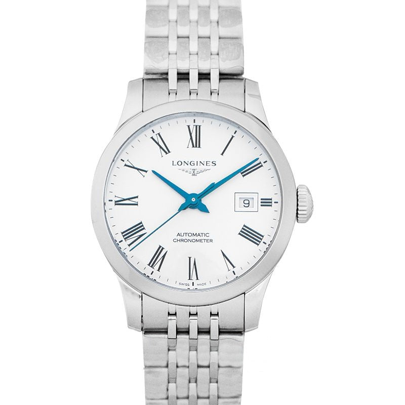 Record 30 mm White Dial in Stainless Steel L23214116
