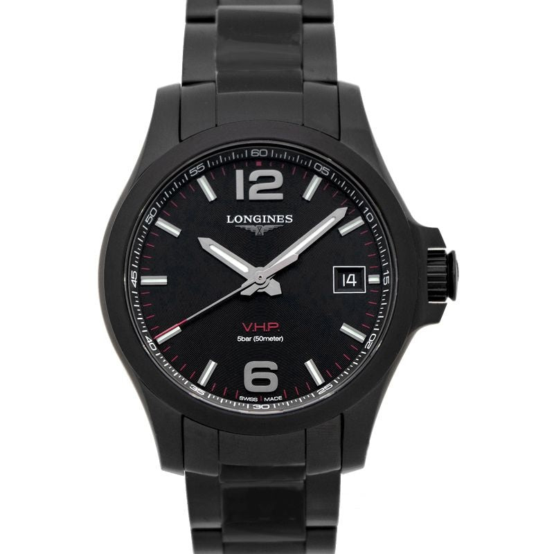 Longines Conquest 41 mm Black Dial in Stainless Steel L37162566